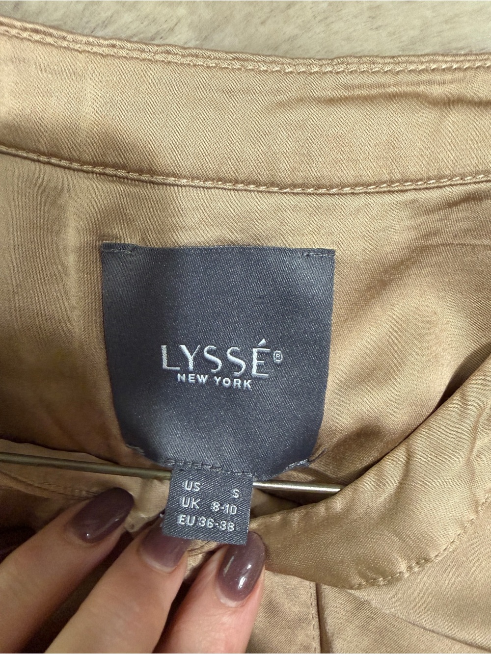 LYSSE New York Women's Tan Button Up